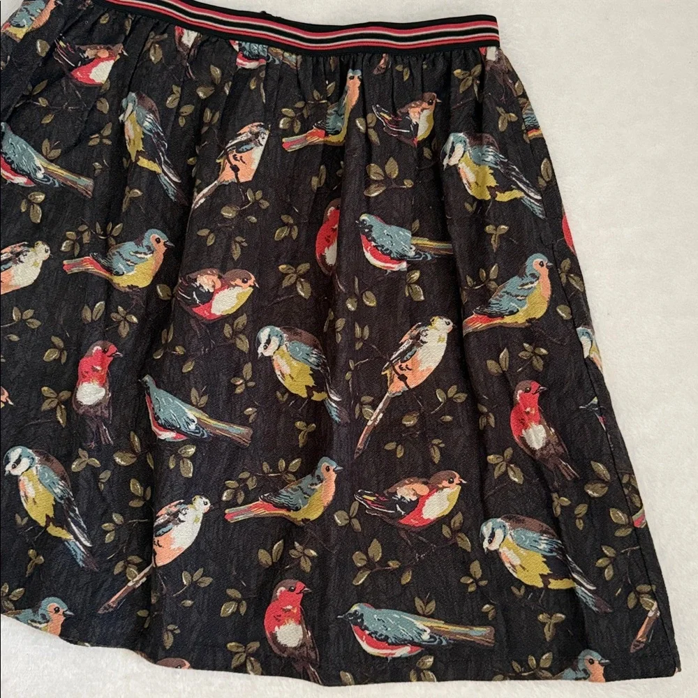 Cath Kidston London | Garden Bird Print Cotton Pull On Skirt Pockets (M 6-8) - Picture 3 of 13